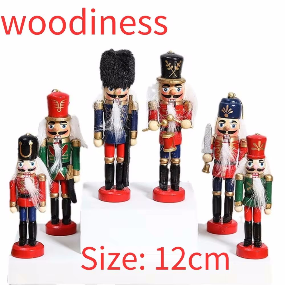 Nutcracker Figurine - 12/14ซม. แคร็กเกอร์นัทแคร็กเกอร์ชุดสีชมพูเครื่องประดับหุ่นเชิดตกแต่งเดสก์ท็อปการ์ตูนวอลนัทวงทหารทำ