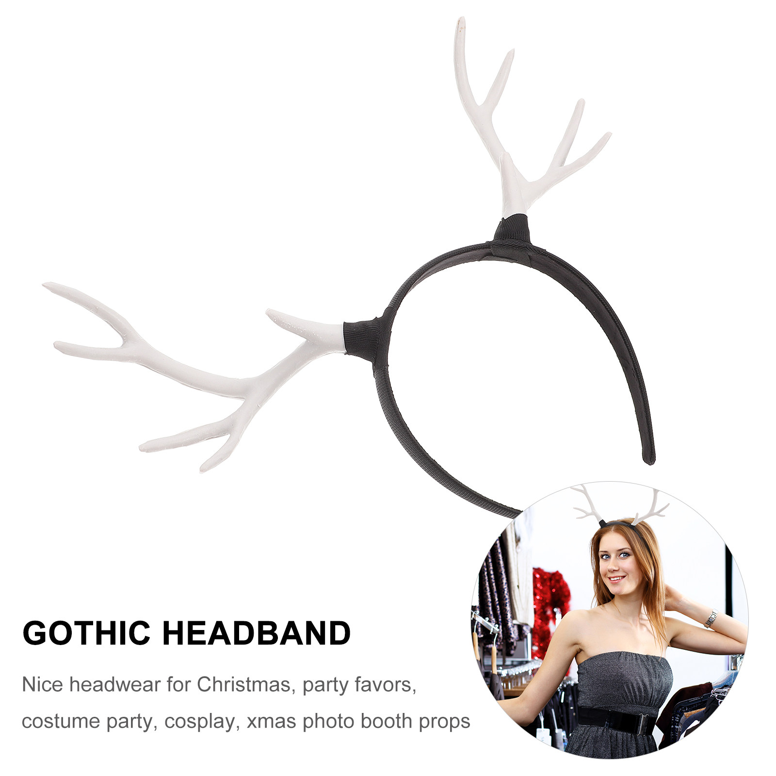 1 ชิ้น ที่คาดผมเขากวางเรนเดียร - Reindeer Antlers Headband บทวิจารณ์และราคา