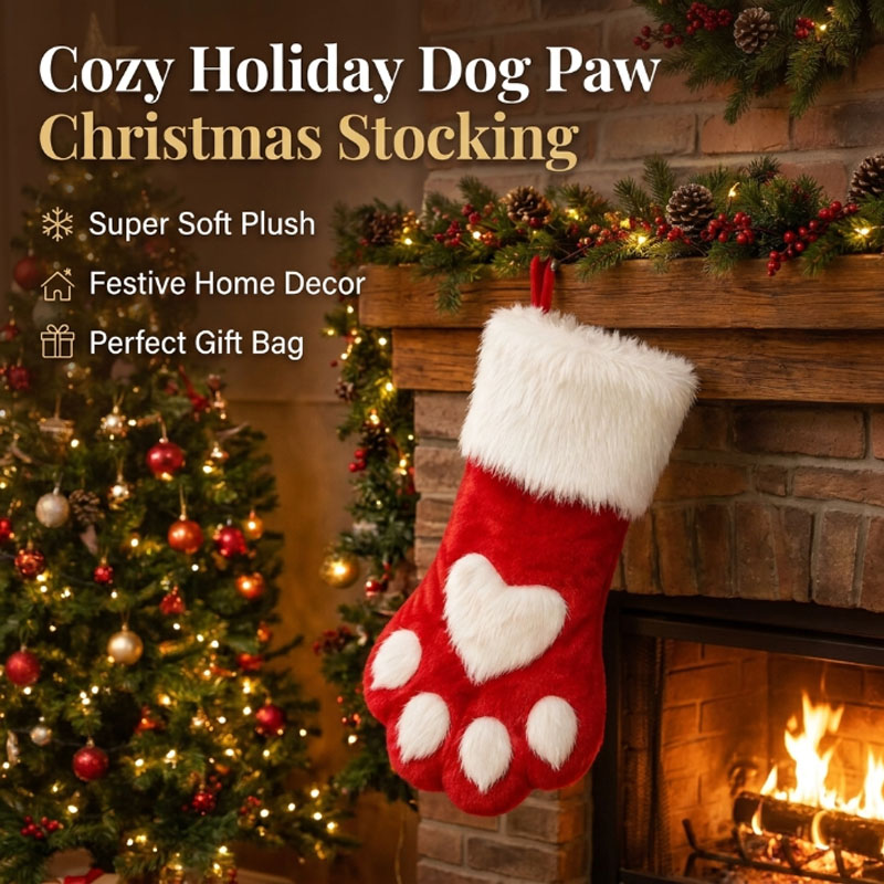 ถุงเท้าคริสต์มาสกำมะหยี่ลายอุ้ - Christmas Stocking Hanging บทวิจารณ์และราคา