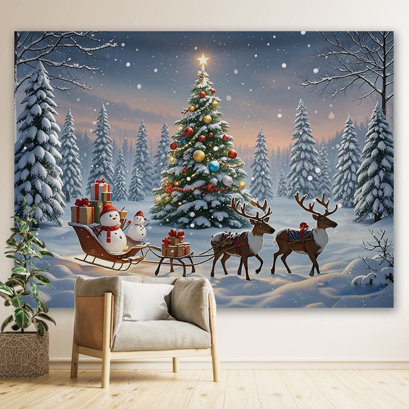 VIKAMA ผ้าแขวนผนังลายต้นคริสต์ - Christmas Tree Artificial บทวิจารณ์และราคา