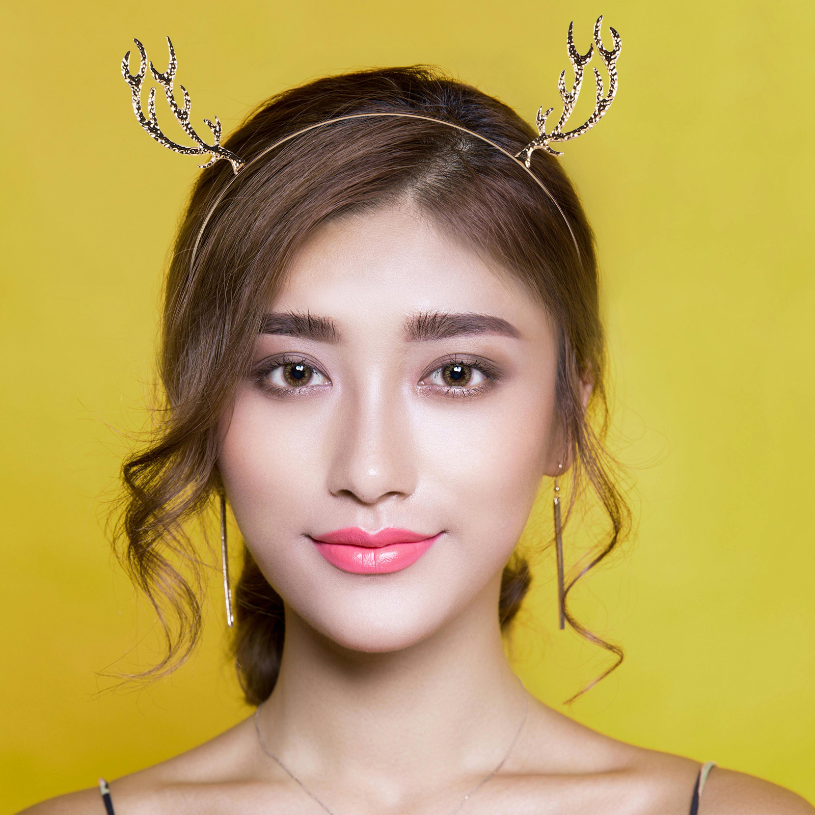 ที่คาดผมประดับคริสตัลโลหะ ลายเ - Reindeer Antlers Headband บทวิจารณ์และราคา