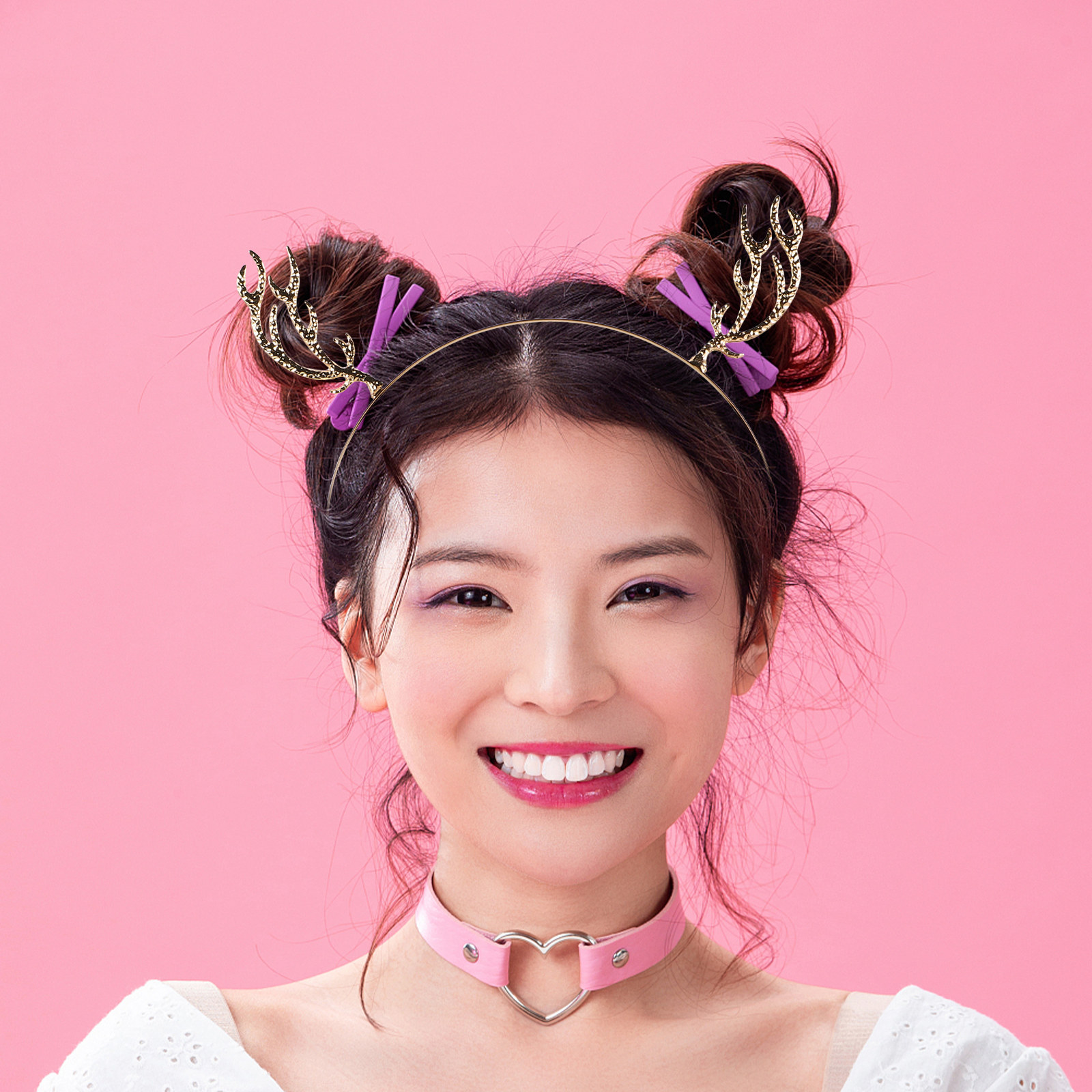 ที่คาดผมประดับคริสตัลโลหะ ลายเ - Reindeer Antlers Headband บทวิจารณ์และราคา