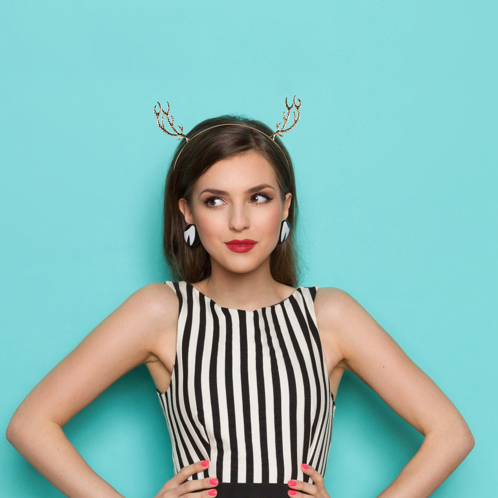 ที่คาดผมประดับคริสตัลโลหะ ลายเ - Reindeer Antlers Headband บทวิจารณ์และราคา
